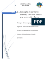 1.1 Concepto de Corriente Alterna y Corriente Directa y su Generación_Tarea