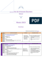 Registro Actividades Segundo Ciclo Mar 2023