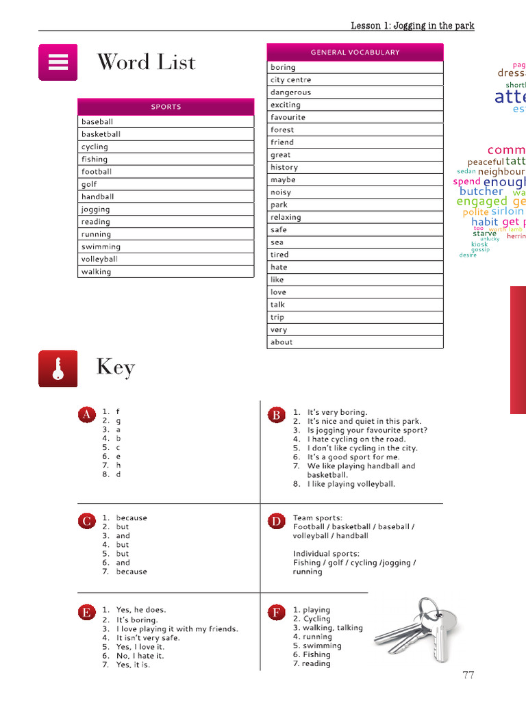 Starter Red Vocabulary Lists | PDF