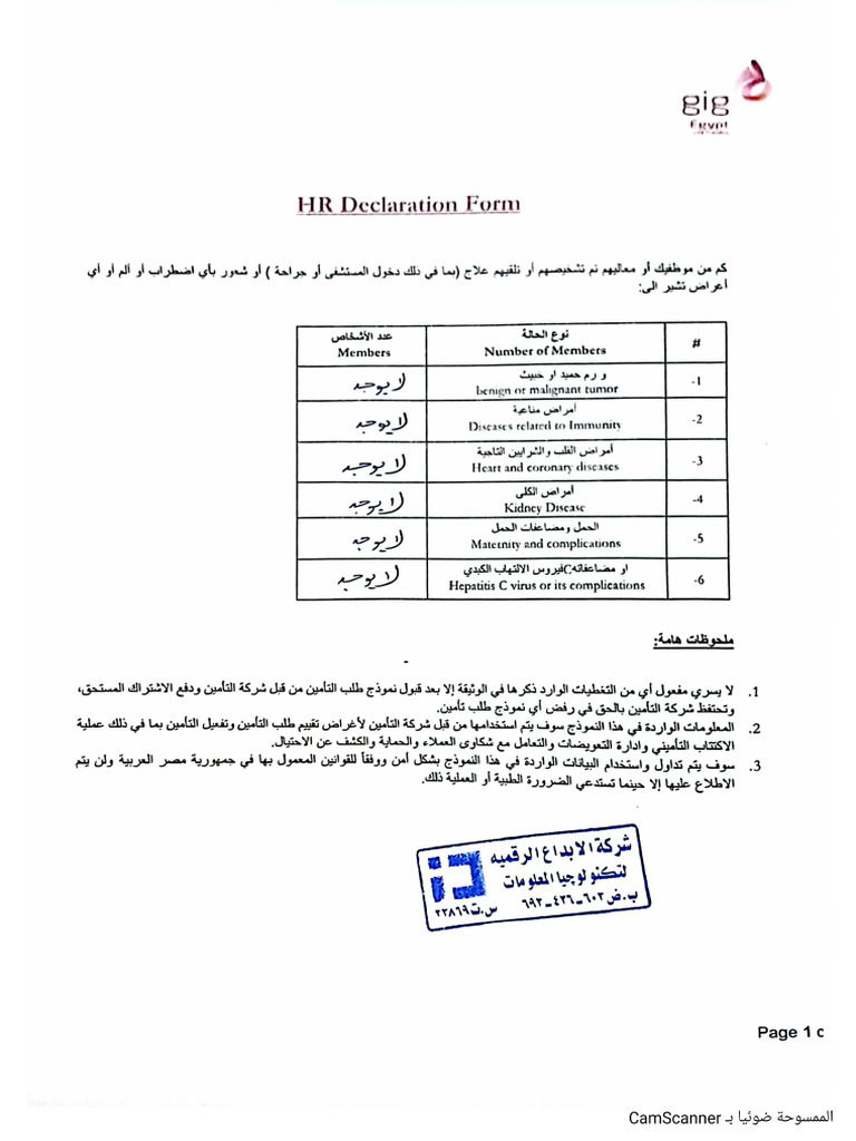 HR Declaration 22, Feb | PDF