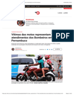 Noticia - Vítimas Das Motos Representam 77% Dos Atendimentos Dos Bombeiros em Pernambuco