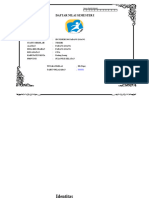 Daftar Nilai Kelas III Semester 1