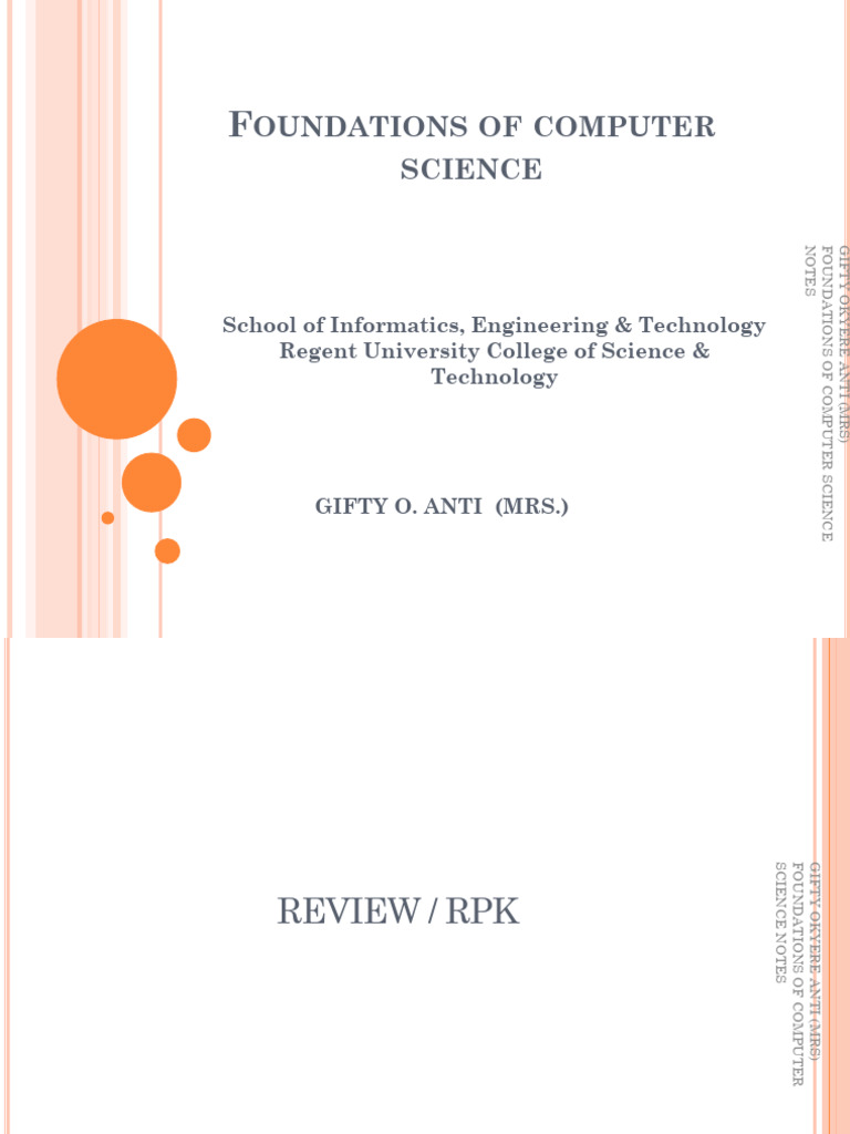 Foundations of Computer Science Notes | PDF | Prime Number | Numbers