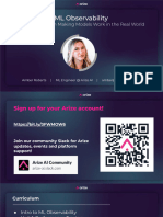 Arize U - Intro To ML Observability
