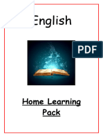 English Home Learning Pack MA HA