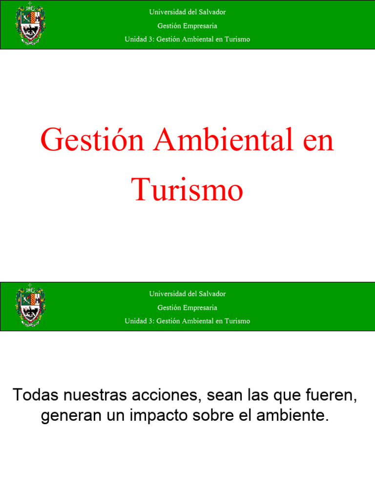 Gestión Ambiental en el Turismo Sostenible | PDF | Turismo | Entorno ...