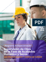 BROCHURE Programa de Especializacion Diseno Supervision de Acabados