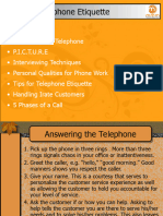 Telephone Etiquette 3-29-11