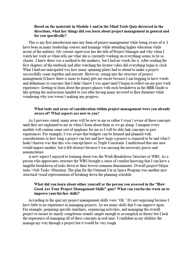 Insights on Project Management Basics | PDF | Project Management ...
