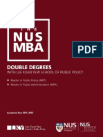 Double Degrees: With Lee Kuan Yew School of Public Policy