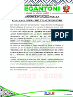 Acta de Opinion Favorable de Operación y Mantenimiento Ue