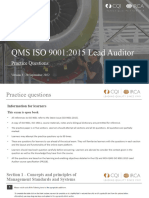 QMS ISO 9001 Lead Auditor Practice Questions v3 - 200922