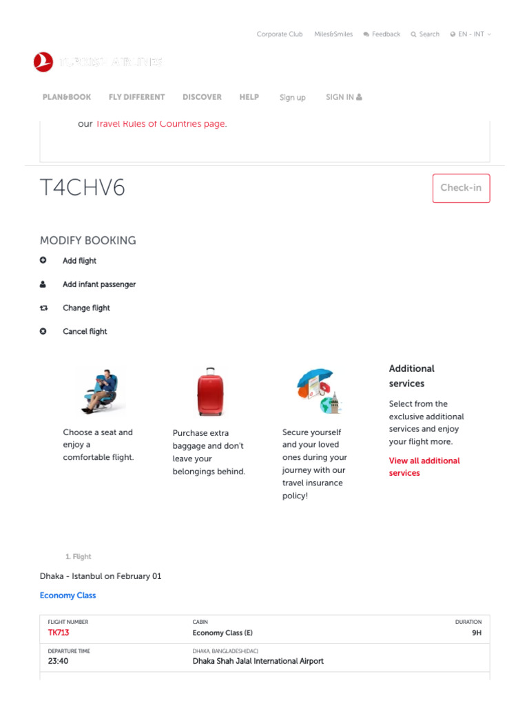 Dashboard Manage Booking Flights Turkish Airlines Download 
