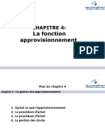 Chapitre 4 Fonction Approvisionnement