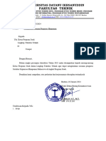 Surat Permintaan Susunan Pengurus Himpunan