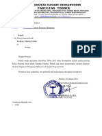 Surat Permintaan Pengurus Organisasi Program Studi