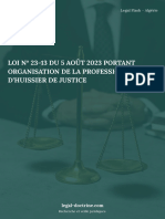 Organisation de La Profession Dhuissier de Justice