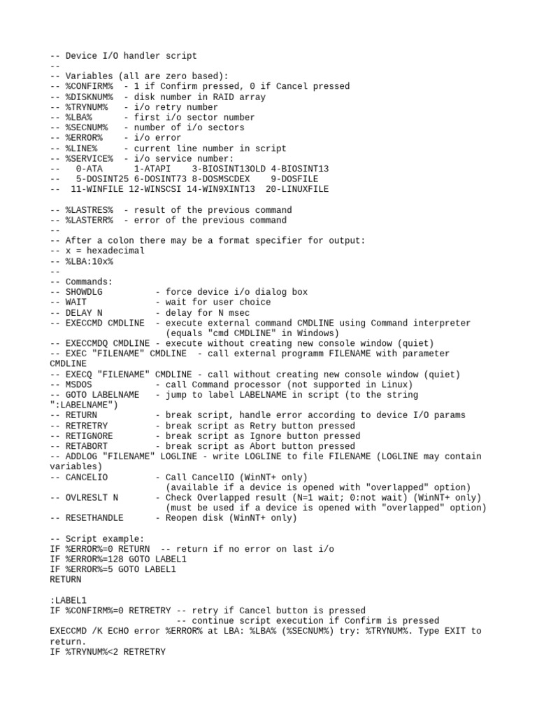 Deviohsc | PDF | Command Line Interface | Input/Output
