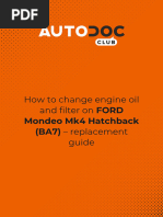 How To Change Engine Oil and Filter On FORD Mondeo Mk4 Hatchback (BA7) - Replacement Guide