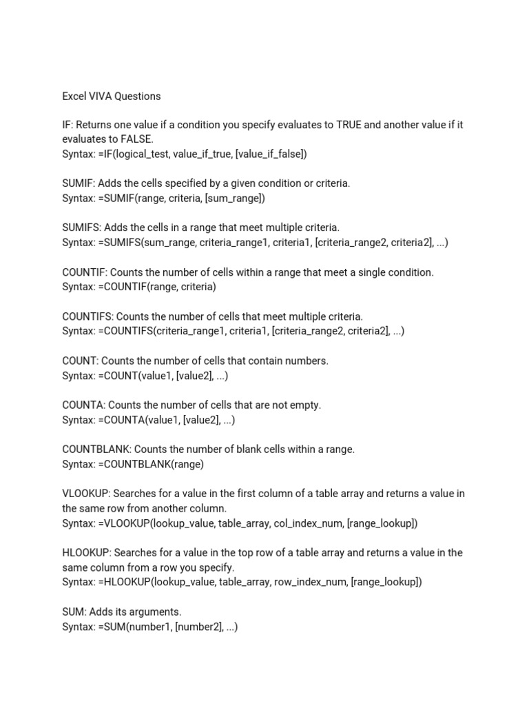 excel-viva-questions-download-free-pdf-statistical-analysis