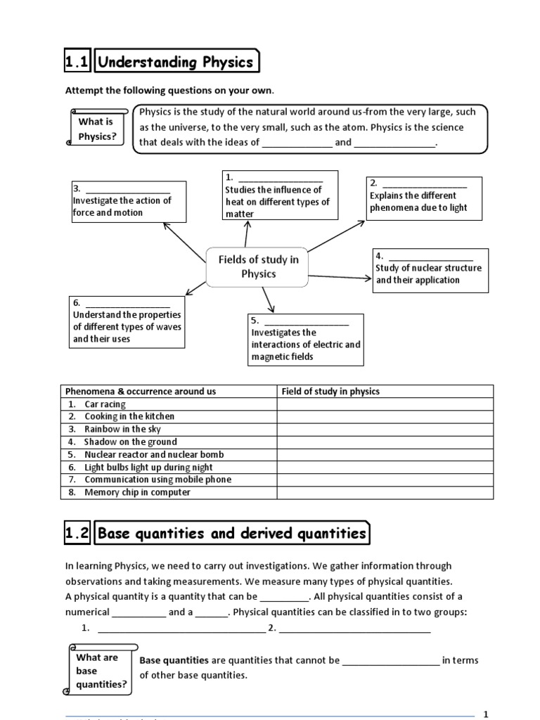 IGCSE Physics Worksheet-Measurement | Quantity