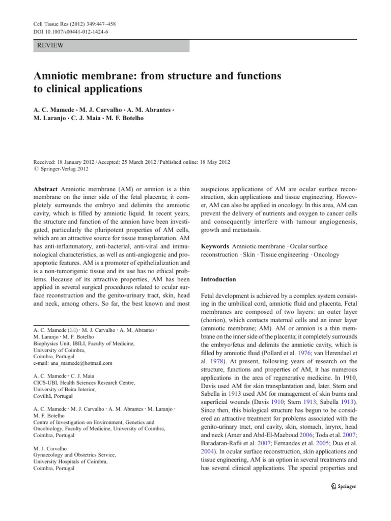 Struktur Amnion | PDF | Wound Healing | Angiogenesis