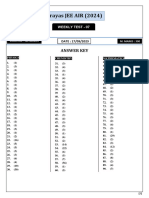 Weekly Test 07 - (Hints & Solution) - Prayas JEE AIR 2024