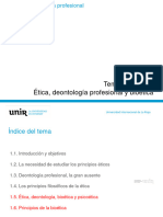 Tema 1. Parte 1. Ética Deontología Profesional y Bioética