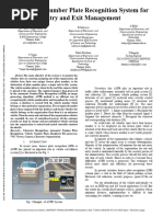 Automatic Number Plate Recognition System For Entry and Exit Management