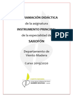 PD SAXOFÓN - Instrumento Principal 19-20