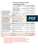 Cronograma de Fechas Exposiciones y Examenes Plan - Auditoria
