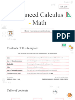 Advanced Calculus - Math - 12th Grade by Slidesgo