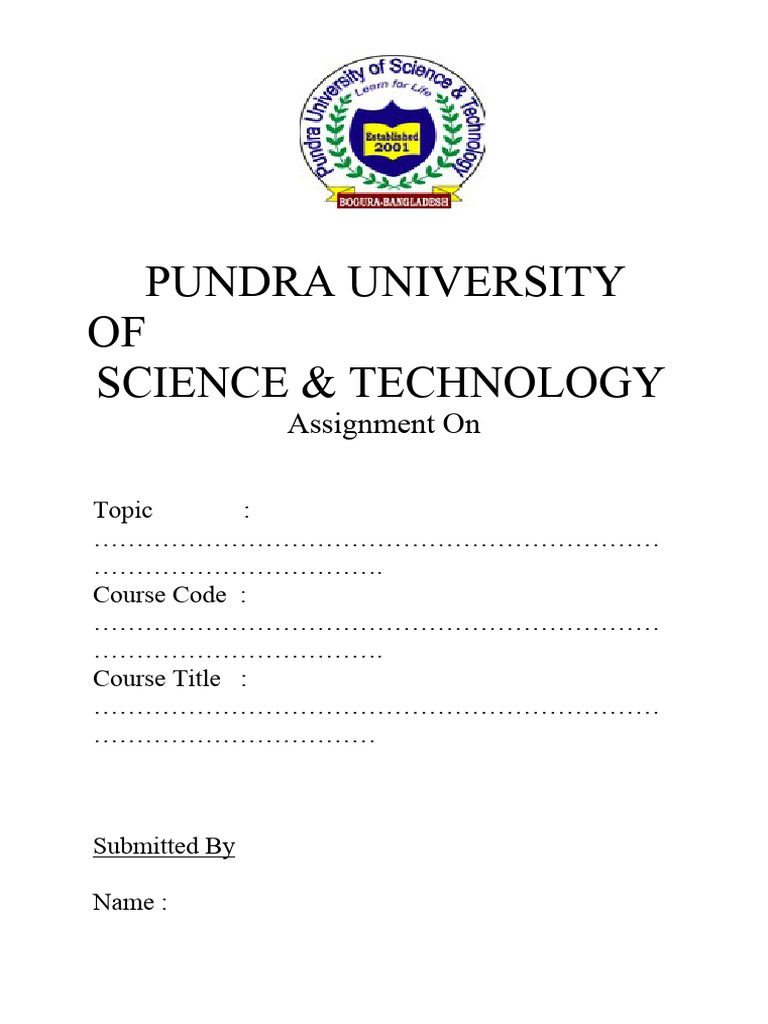 University Assignment Template | PDF