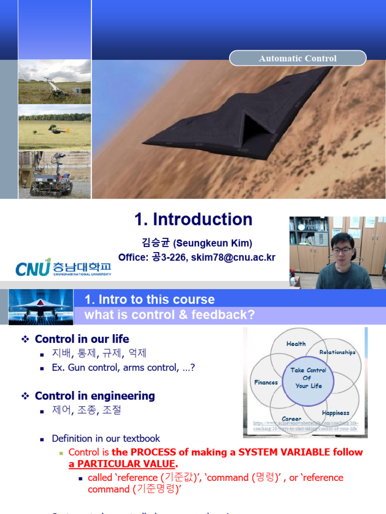 W01 1 Intro Part I Download Free Pdf Feedback Control Theory