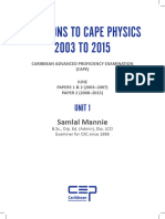 Solutions To Cape Physics 2003 To 2015 Unit 1pdf PDF Free