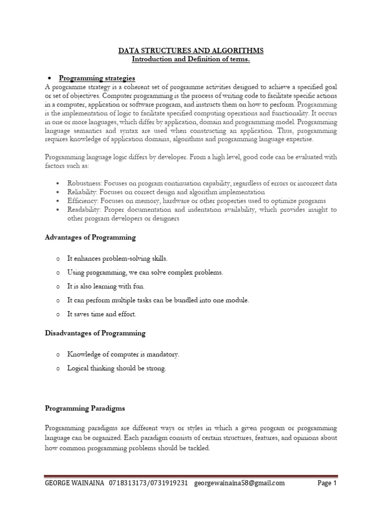 2.Introduction and Definition of terms. | PDF | Programming Paradigms ...