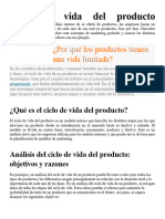 Ciclo de vida del producto