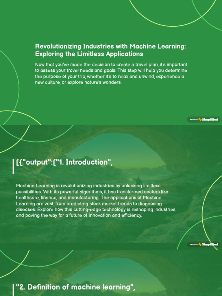 Revolutionizing Industries With Machine Learning Exploring The ...