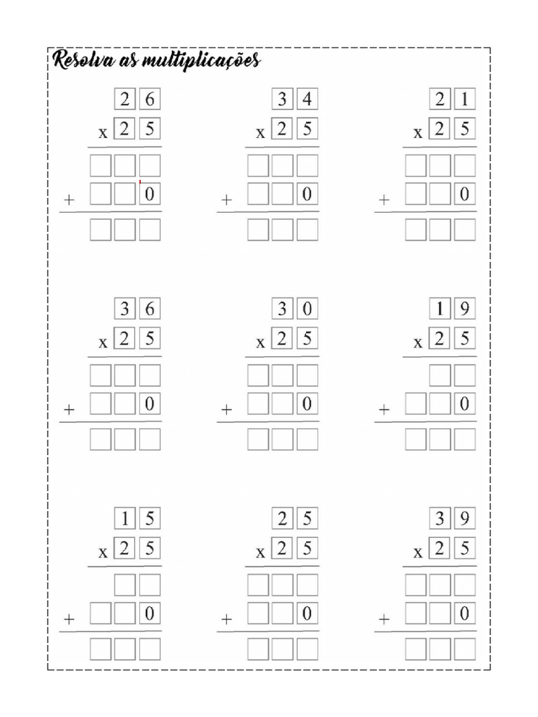 Multiplicação 6º Ano | PDF