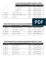 Tentative Date Sheet For Final Exam Theory 2020-2024 7th Semester All Programs