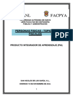 Personas Fisicas: Topicos Fiscales: Producto Integrador de Aprendizaje (Pia)