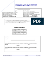 Wavelength Accuracy Report