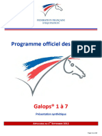 Programme Officiel Galops Cavalier 1a7 Synthetique