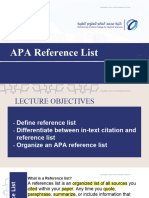 APA Reference List