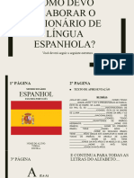 Como Devo Elaborar o Dicionário de Língua Espanhola