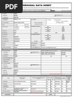 Personal Data Sheet