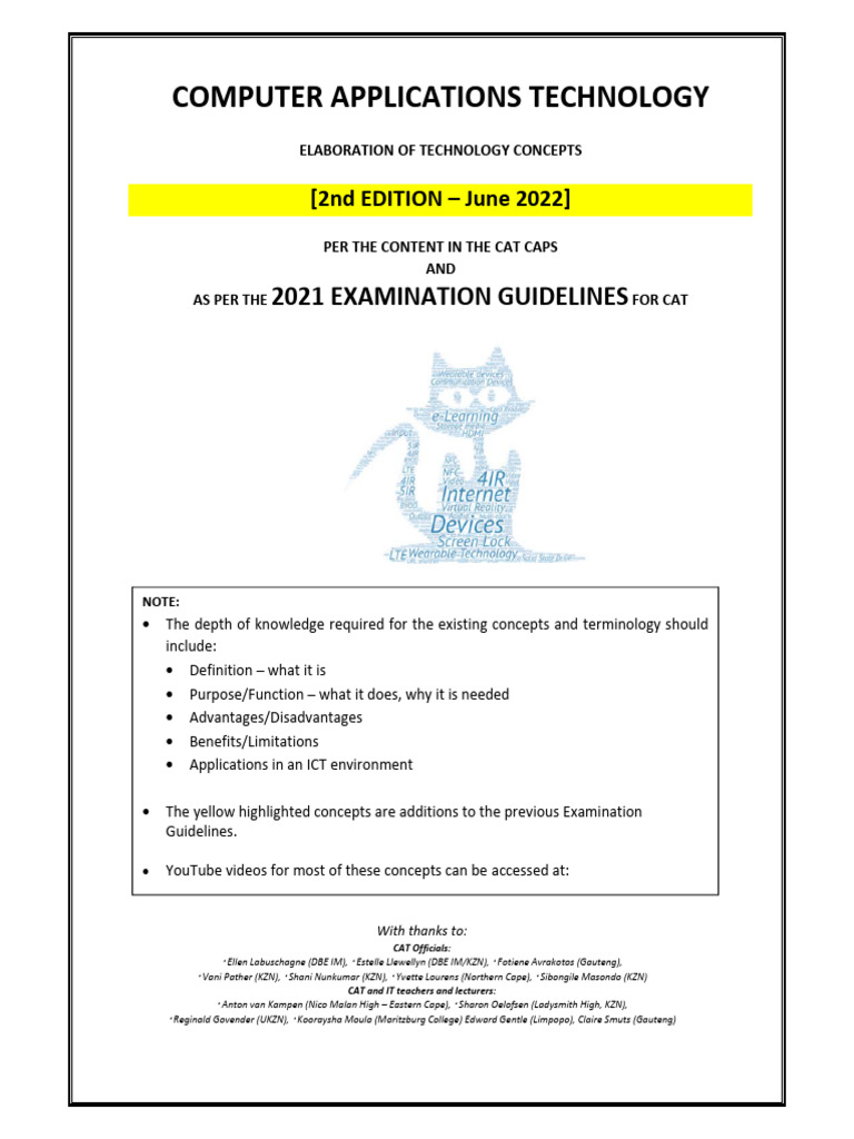 2022 CAT New Tech Terms_per 2021 Exam Guidelines_FINAL 2nd EDITION