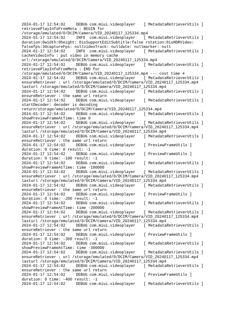 Video Metadata Retrieval Log | PDF | Computer Engineering | Computer ...