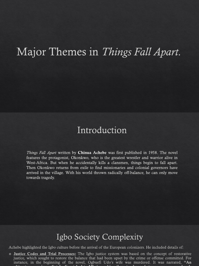 Major Themes in Things Fall Apart | PDF