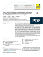 SR What Is The Benefit of Preoperative Washing With Chlorhexidine